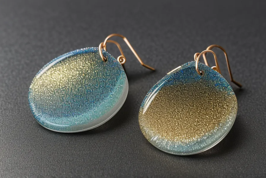 Joyas terminadas con efecto metálico de mica sobre un cuaderno