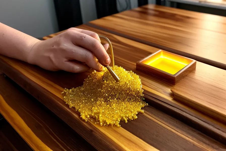 Cuenco con piezas de resina fallidas mostrando burbujas e imperfecciones.