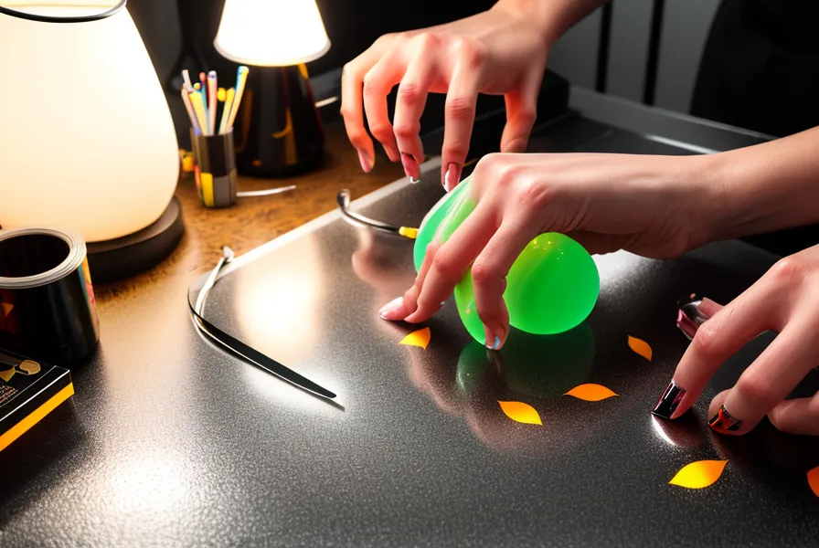 Cuchilla de Silhouette Cameo cortando vinilo holográfico sobre un mat de corte